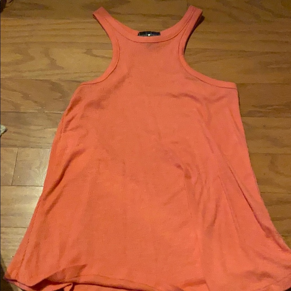 coral haltered tank top